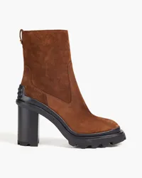 TOD'S Ankle Boots aus Veloursleder Braun