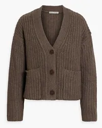 Autumn Cashmere Cardigan aus Rippstrick Neutral