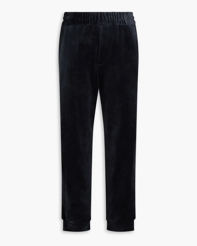 Emporio Armani Sporthose aus Velours Schwarz