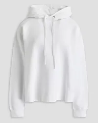 Maison Margiela Hoodie aus Baumwollfrottee mit Print Weiß