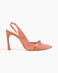 Alexandre Birman Clarita Slingback-Pumps aus Veloursleder mit Knotendetail Pink