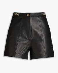 Maje Leather shorts Schwarz