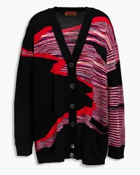 Missoni Cardigan aus Wolle mit Intarsienmuster Schwarz