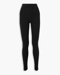 Lauren Manoogian Leggings aus einer gerippten Merinowollmischung Schwarz