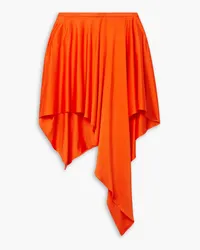 Stella McCartney Asymmetrischer Minirock aus Stretch-Jersey Orange