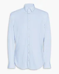 Giorgio Armani Hemd aus Stretch-Jersey Blau