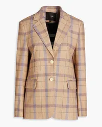 Maje Blazer aus Tweed mit Glencheck-Muster Neutral