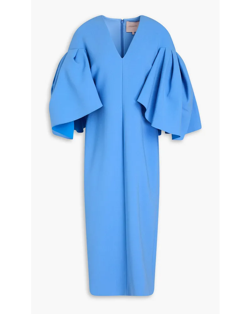 Roksanda Ilincic Sarien Midikleid aus Crêpe mit Cape-Effekt Blau