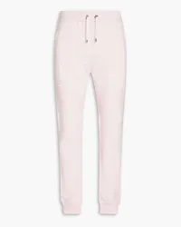 Balmain Sporthose aus Baumwollfrottee mit Logoprint Pink