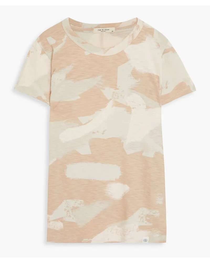 Rag & Bone T-Shirt aus Pima-Baumwoll-Jersey mit Camouflage-Print Neutral