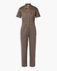 Rivet Utility Worker Jumpsuit aus Twill aus einer Baumwollmischung Braun