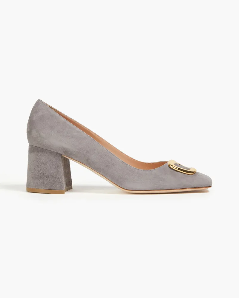 Rupert Sanderson Naxos Pumps aus Veloursleder mit Verzierung Grau