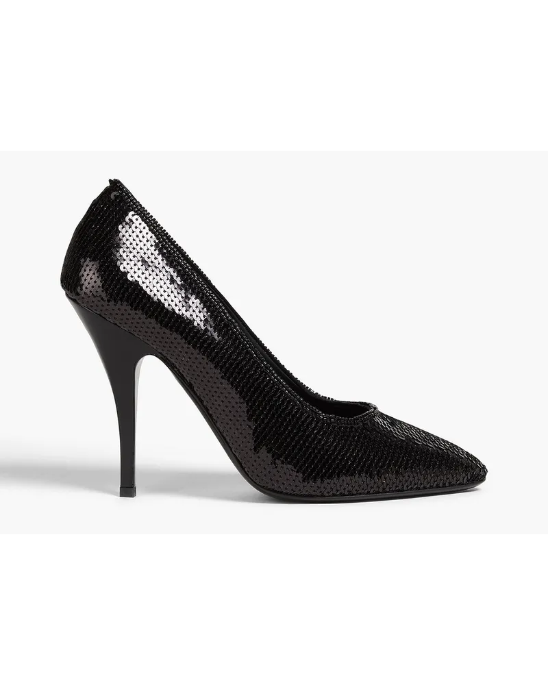 Ferragamo Pumps aus Mesh mit Verzierung Schwarz