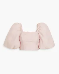 Aje. Esme Cropped Oberteil aus Organza Pink