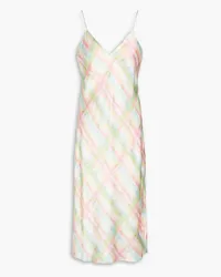 CAMI NYC Slip Dress aus Seidensatin mit Print Pink