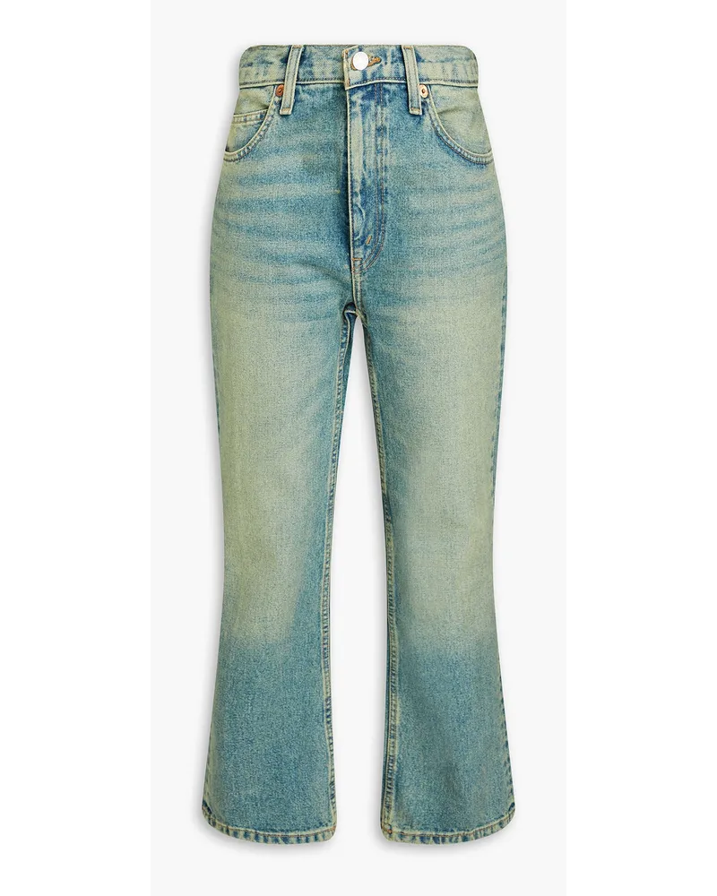 RE/DONE 70s hoch sitzende Jeans mit geradem Bein inausgewaschener Optik Grün