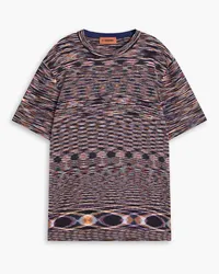 Missoni T-Shirt aus Baumwoll-Jersey inSpace-Dye-Optik Blau