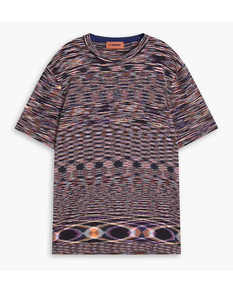 Missoni T-Shirt aus Baumwoll-Jersey inSpace-Dye-Optik Blau