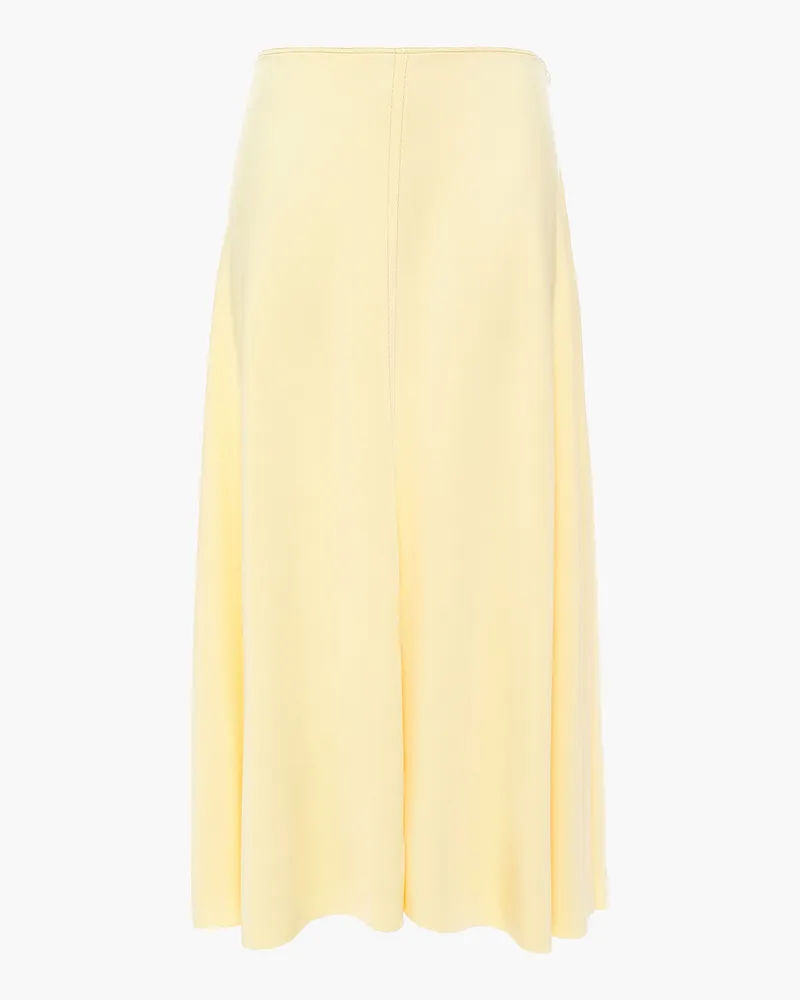 Acne Studios Iphy fluted stretch-jersey midi skirt Gelb