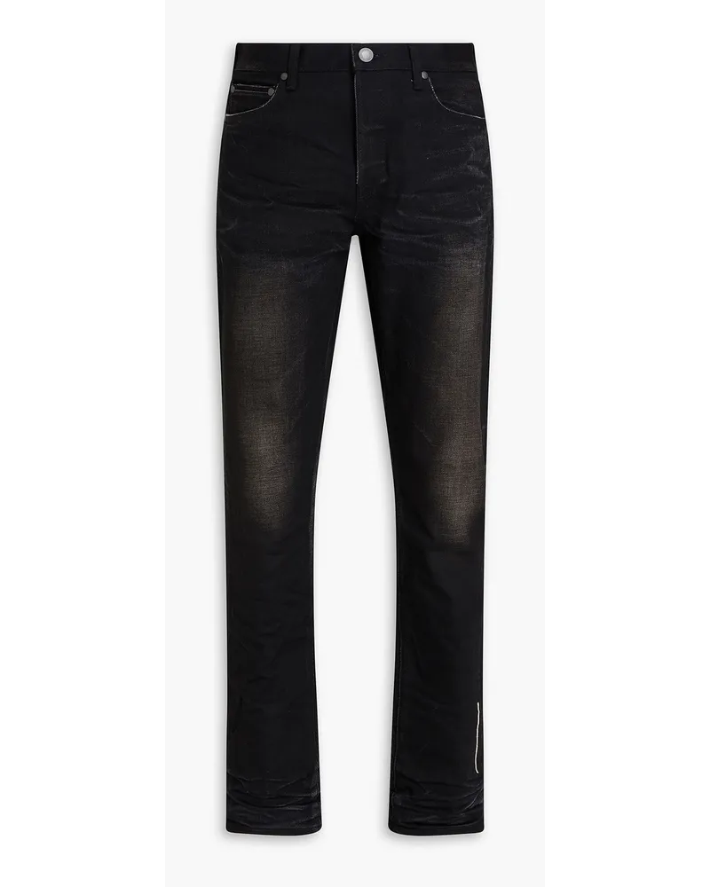 John Elliott + Co Jeans aus Denim mit Sitzfalten Schwarz