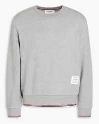 Thom Browne Pullover aus Jacquard-Strick aus Baumwolle Grau