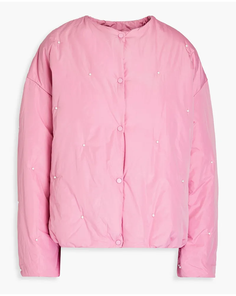 SLEEPER Shelljacke mit Kunstperlen Pink