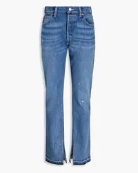 Levi's Hoch sitzende Jeans mit schmalem Bein inausgewaschener Optik Blau