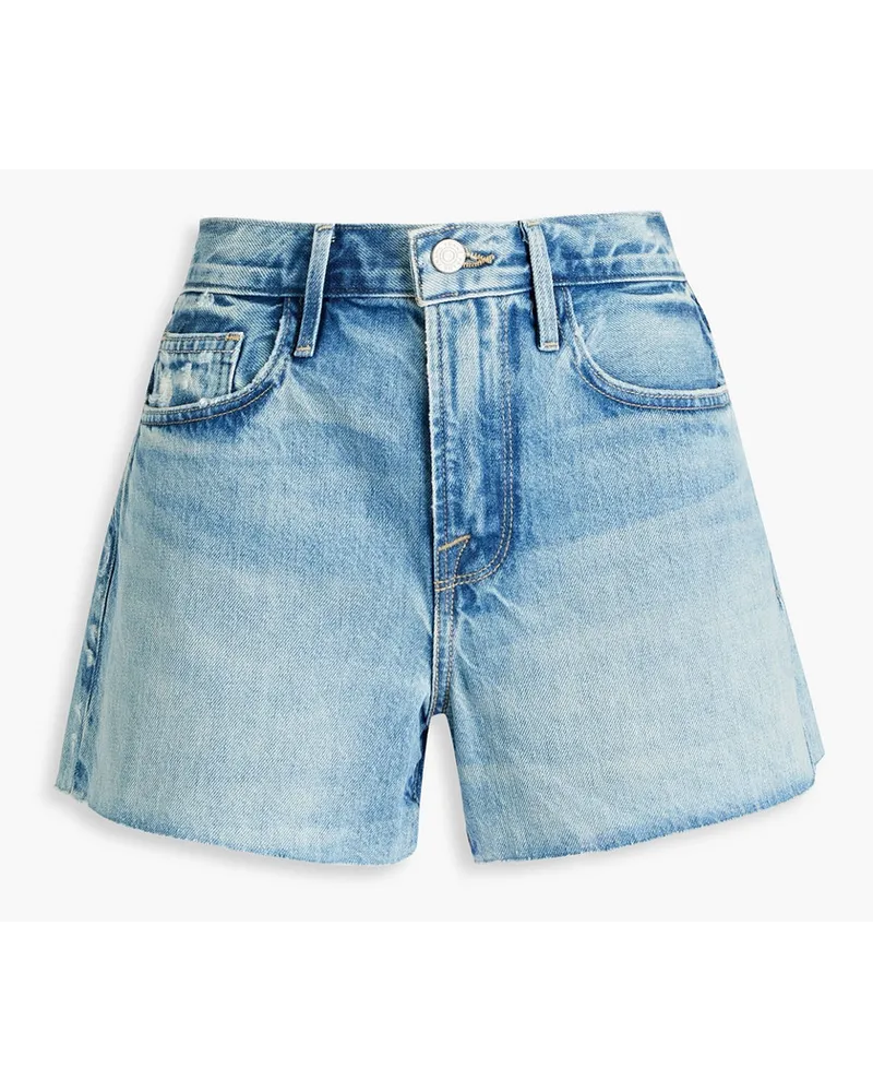 Frame Denim Le Brigitte Jeansshorts inausgewaschener Optik Blau