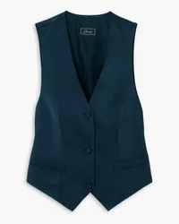 Brioni Weste aus glänzendem Seiden-Twill Blau