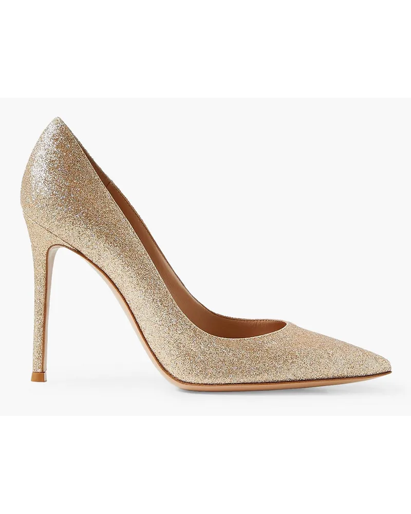 Gianvito Rossi Gianvito Starlight 105 Pumps aus Webstoff mit Glitter-Finish Metallic