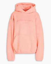 Alexander Wang Hoodie aus Fleece mit Stickereien Orange