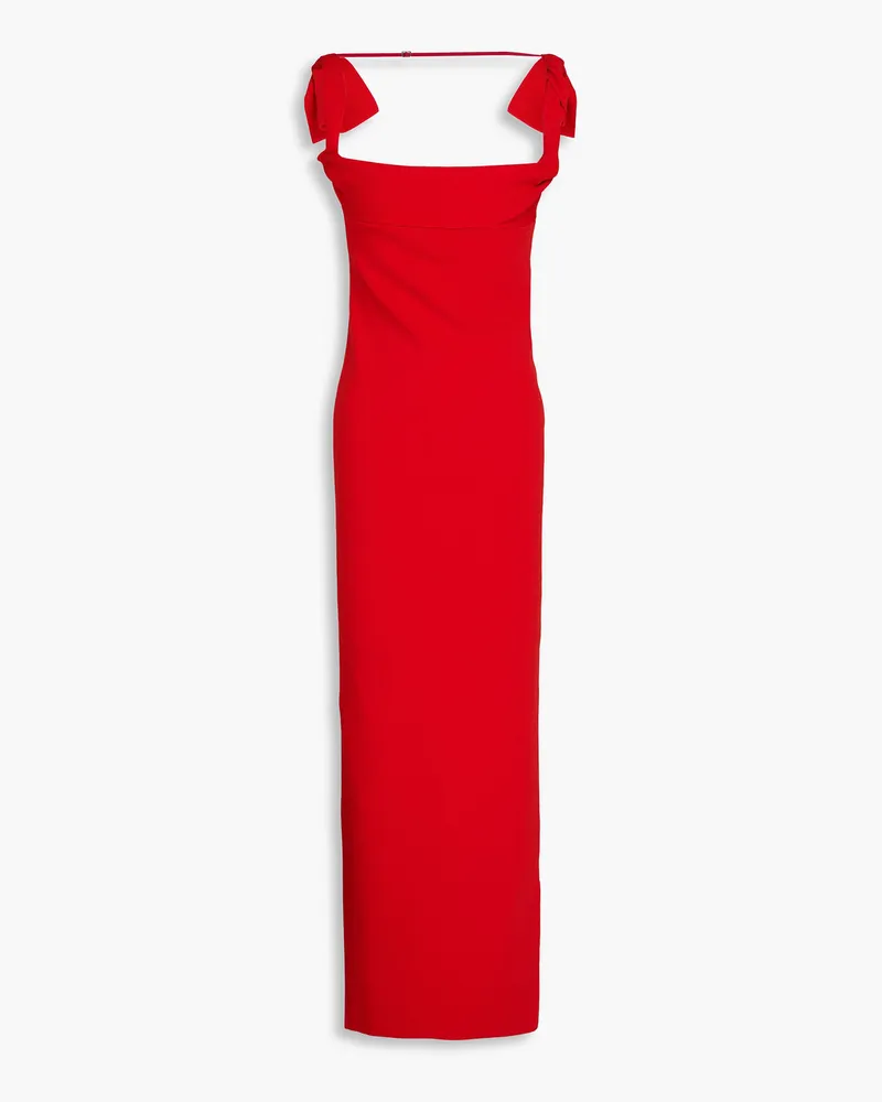 Jacquemus La Robe Maille Maxikleid aus Stretch-Strick mit Twist-Detail Rot