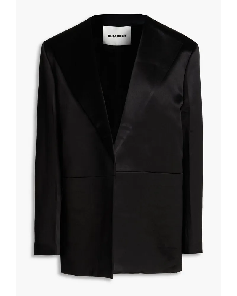 Jil Sander Blazer aus Satin Schwarz