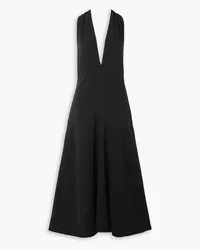 Proenza Schouler Maxikleid aus Stretch-Crêpe mit Twist-Detail Schwarz