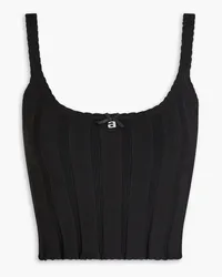 Alexander Wang Tanktop inPointelle-Strick Schwarz