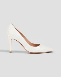 Gianvito Rossi Pumps aus Lackleder Weiß