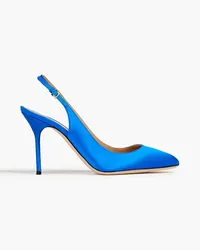 Sergio Rossi Chichi Slingback-Pumps aus Satin Blau