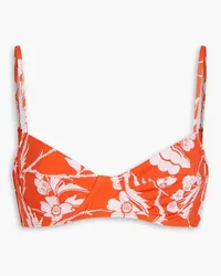 Mara Hoffman Lua Bikini-Oberteil mit Bügel und floralem Print Orange