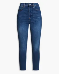 Rag & Bone Nina hoch sitzende Cropped Skinny Jeans Blau