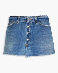 Levi's Minirock aus Denim mit Fransen Blau