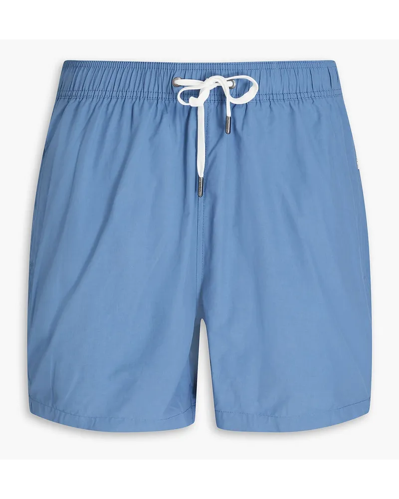 Onia Charles mittellange Badeshorts aus einer Baumwollmischung Blau