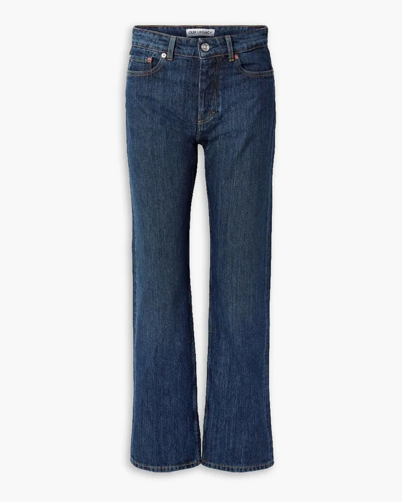 Our Legacy Linear hoch sitzende Jeans mit geradem Bein Blau