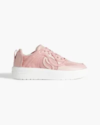 Stella McCartney S-Wave 1 Sneakers aus gestepptem Kunstleder und Canvas Pink