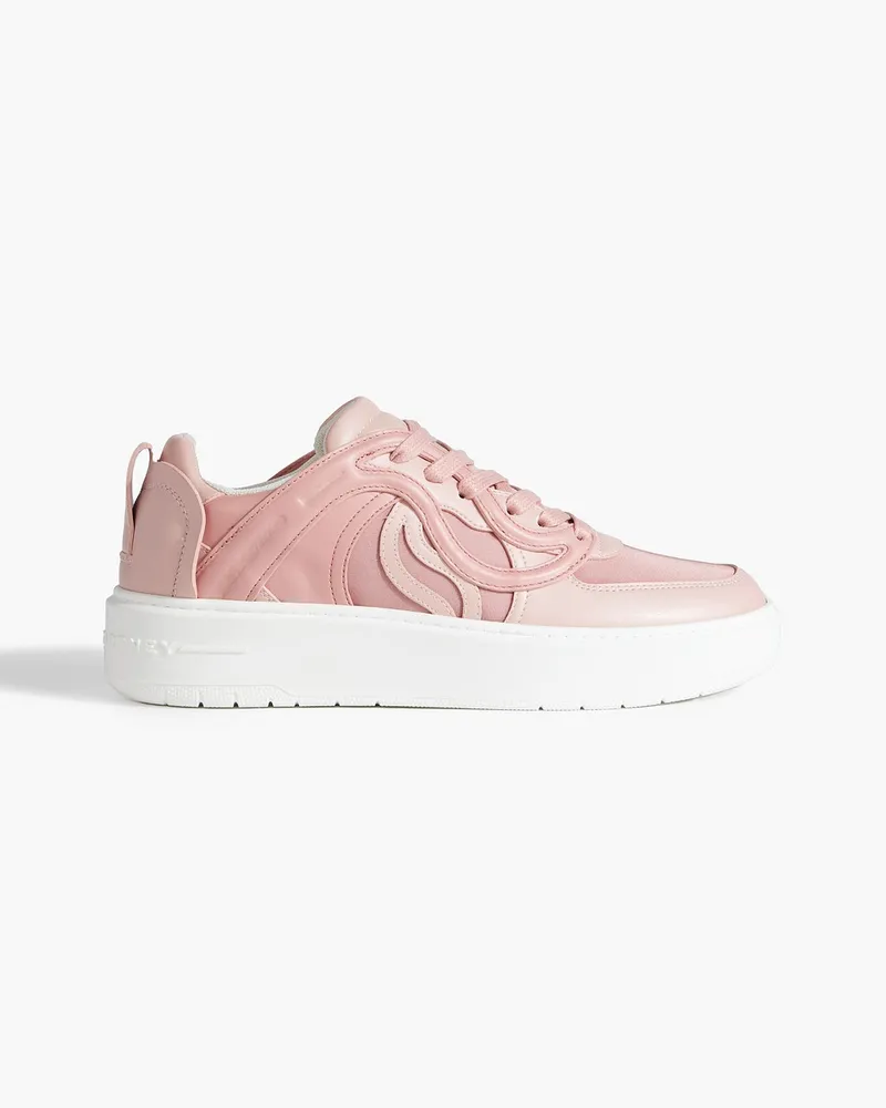 Stella McCartney S-Wave 1 Sneakers aus gestepptem Kunstleder und Canvas Pink