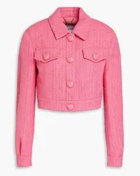 Moschino Jacke aus Tweed aus einer Baumwollmischung Pink