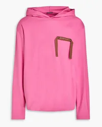 Jacquemus Hoodie aus Baumwoll-Jersey mit Applikationen Pink