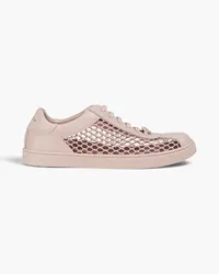 Gianvito Rossi Sneakers aus Mesh und Leder Pink