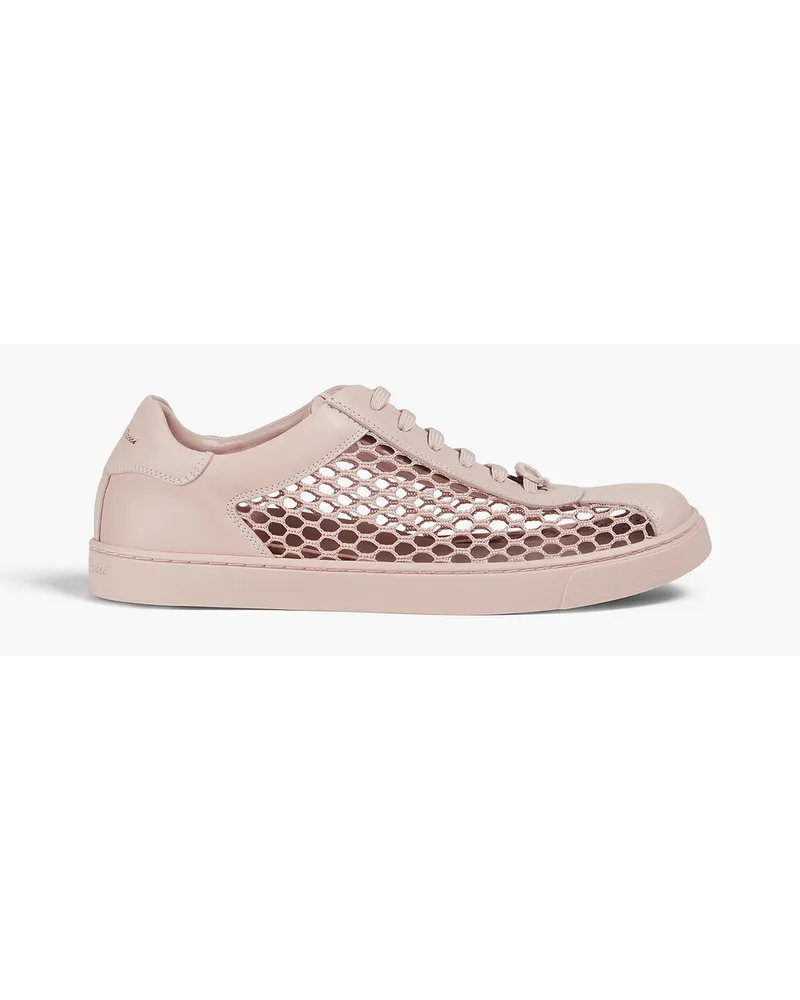 Gianvito Rossi Sneakers aus Mesh und Leder Pink