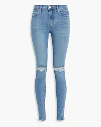 Nobody Denim Cult hoch sitzende Skinny Jeans inDistressed-Optik Blau