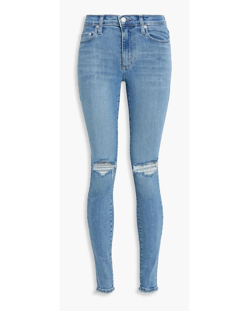 Nobody Denim Cult hoch sitzende Skinny Jeans inDistressed-Optik Blau